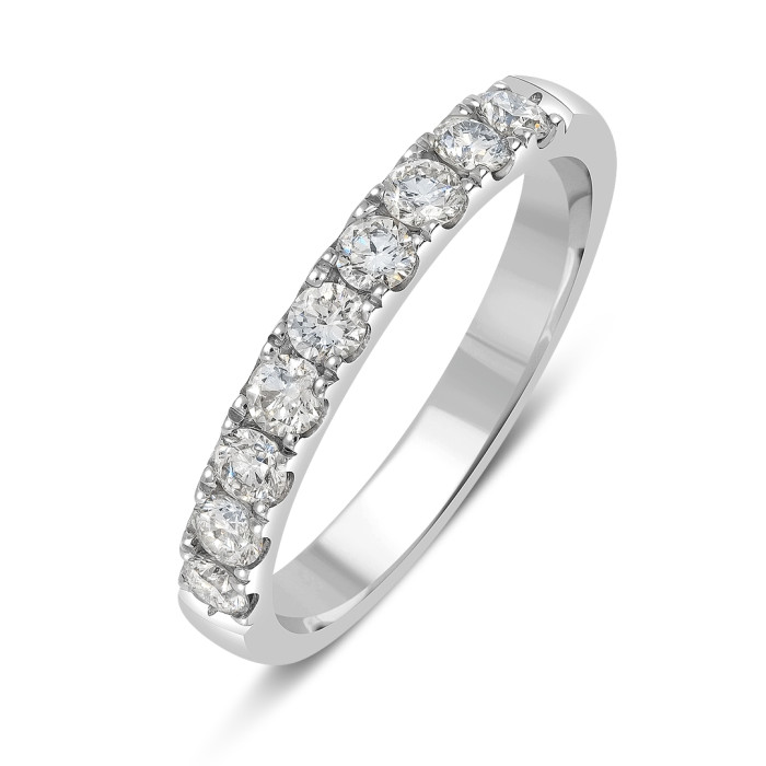 Обручальное кольцо из белого золота с бриллиантами (044930)