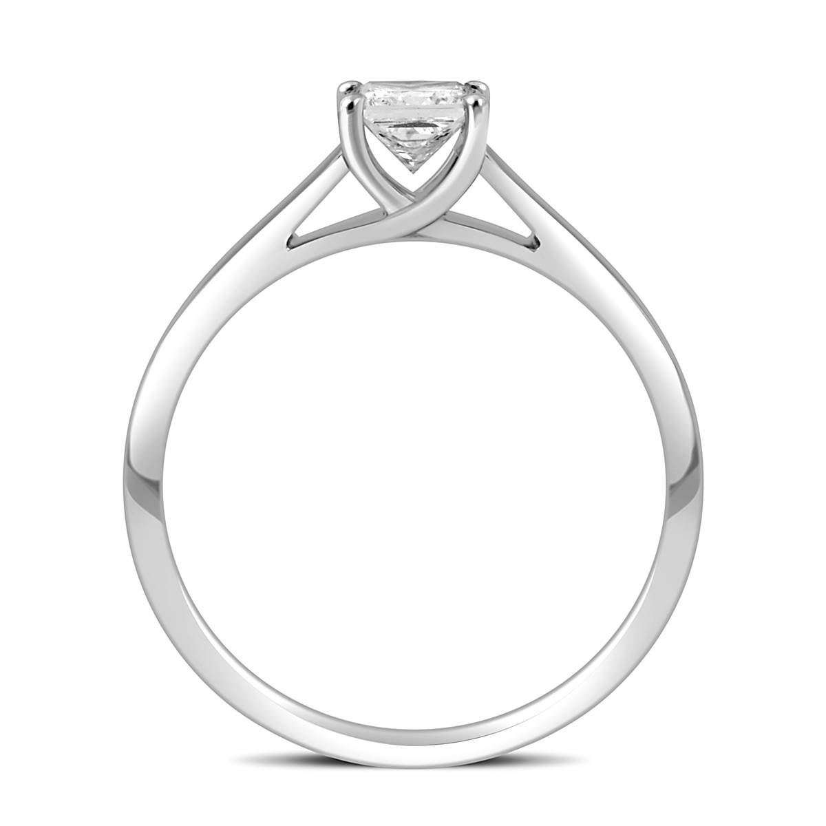 Помолвочное кольцо из белого золота с бриллиантом (046909)