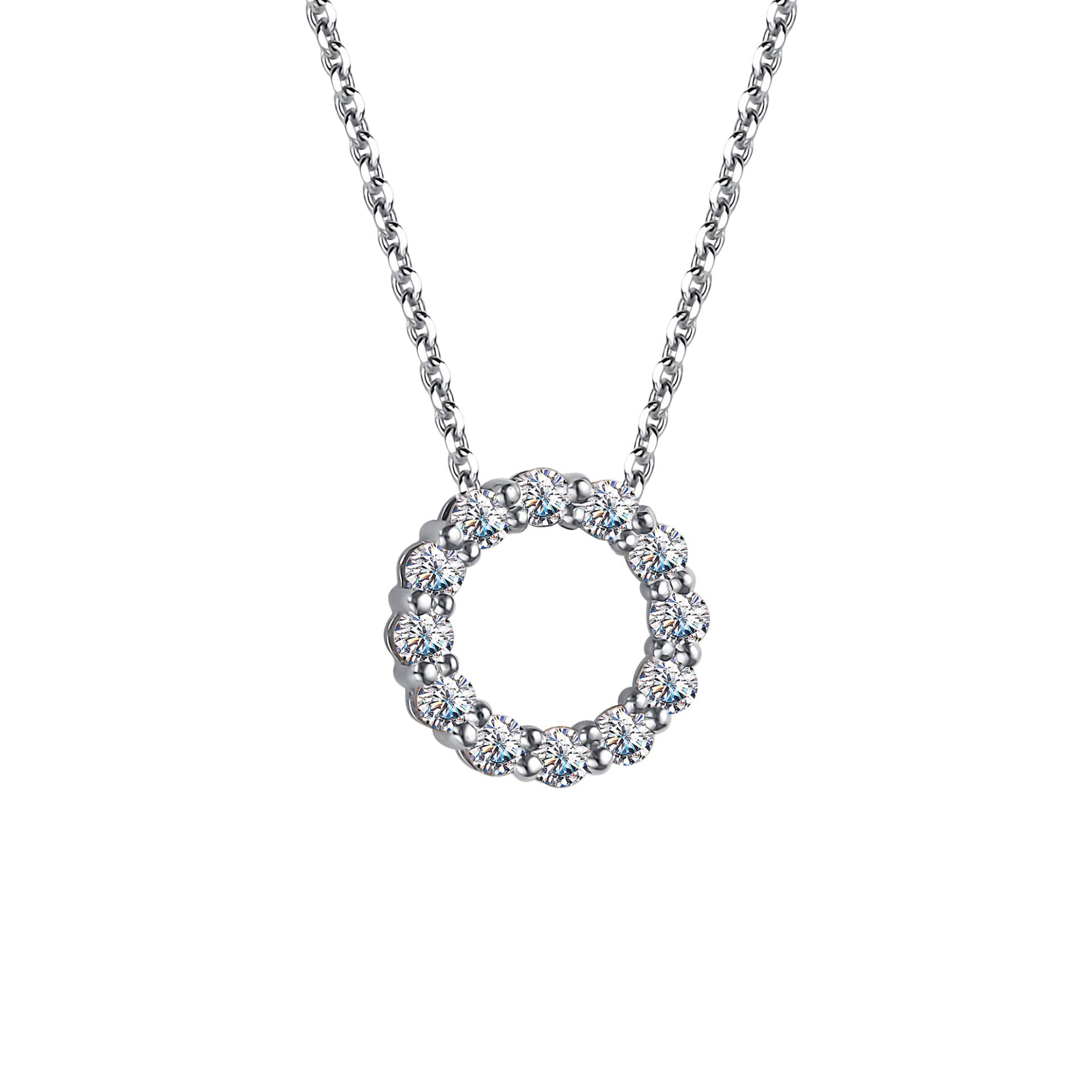 Колье из белого золота с бриллиантами (049270)