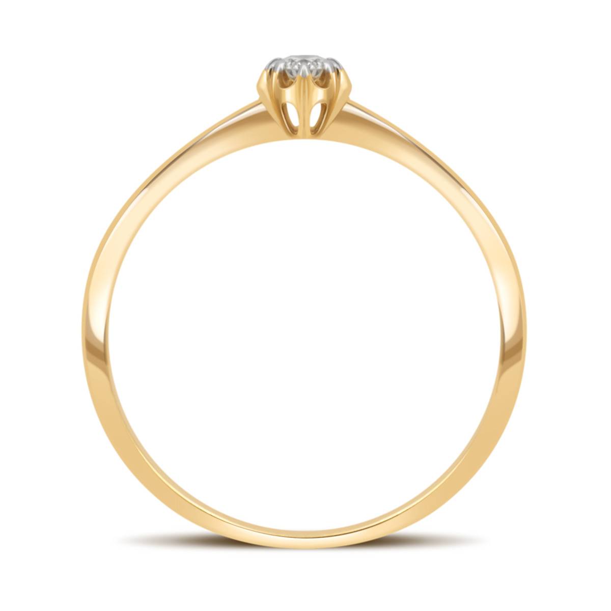 Помолвочное кольцо из жёлтого золота с бриллиантом (032756)