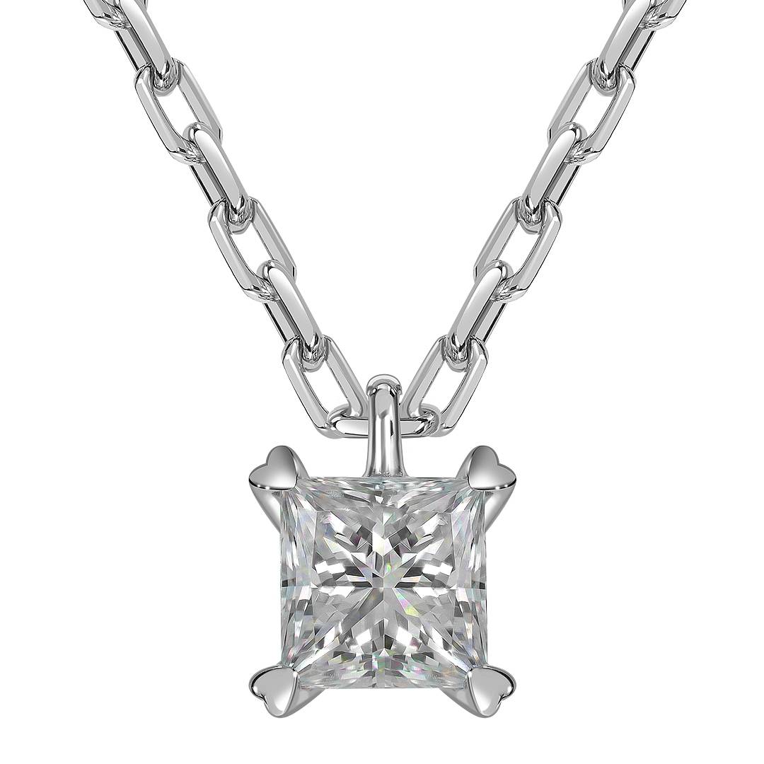 Колье из белого золота с бриллиантом (049942)