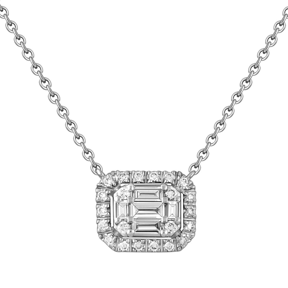 Колье из белого золота с бриллиантами 