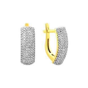 Серьги из жёлтого золота с бриллиантами (028500)