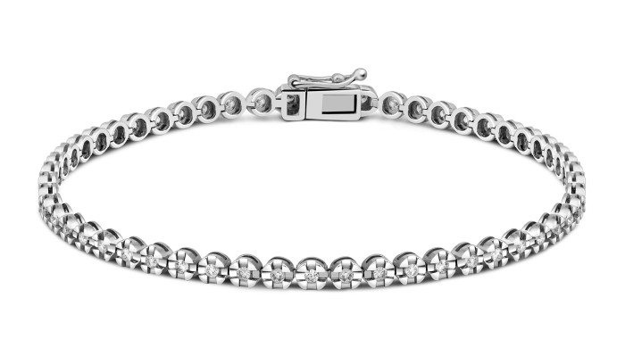 Браслет из белого золота с бриллиантами (011418)