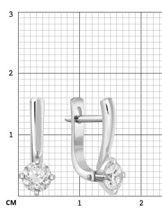 Серьги из платины с бриллиантами (044908)