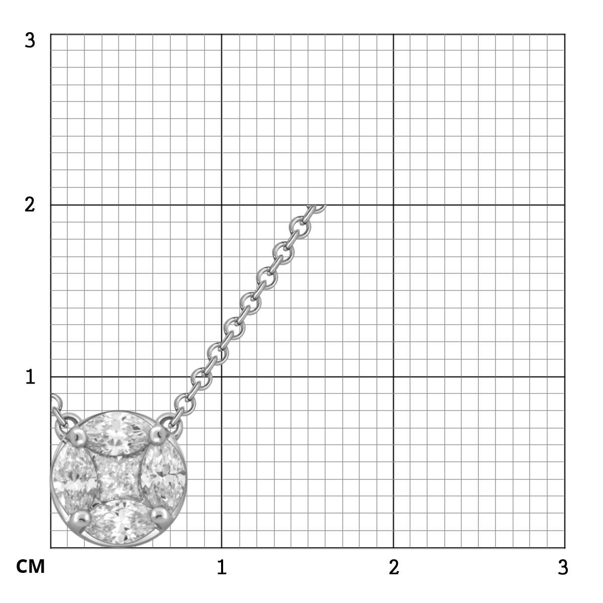 Колье из белого золота с бриллиантами 