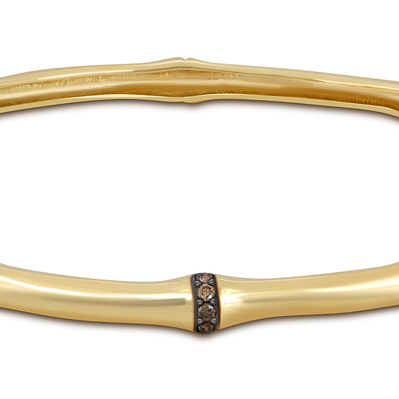 Браслет из жёлтого золота с коричневыми бриллиантами (042990)