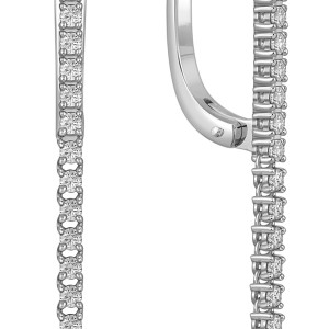 Серьги из платины с бриллиантами (054326)