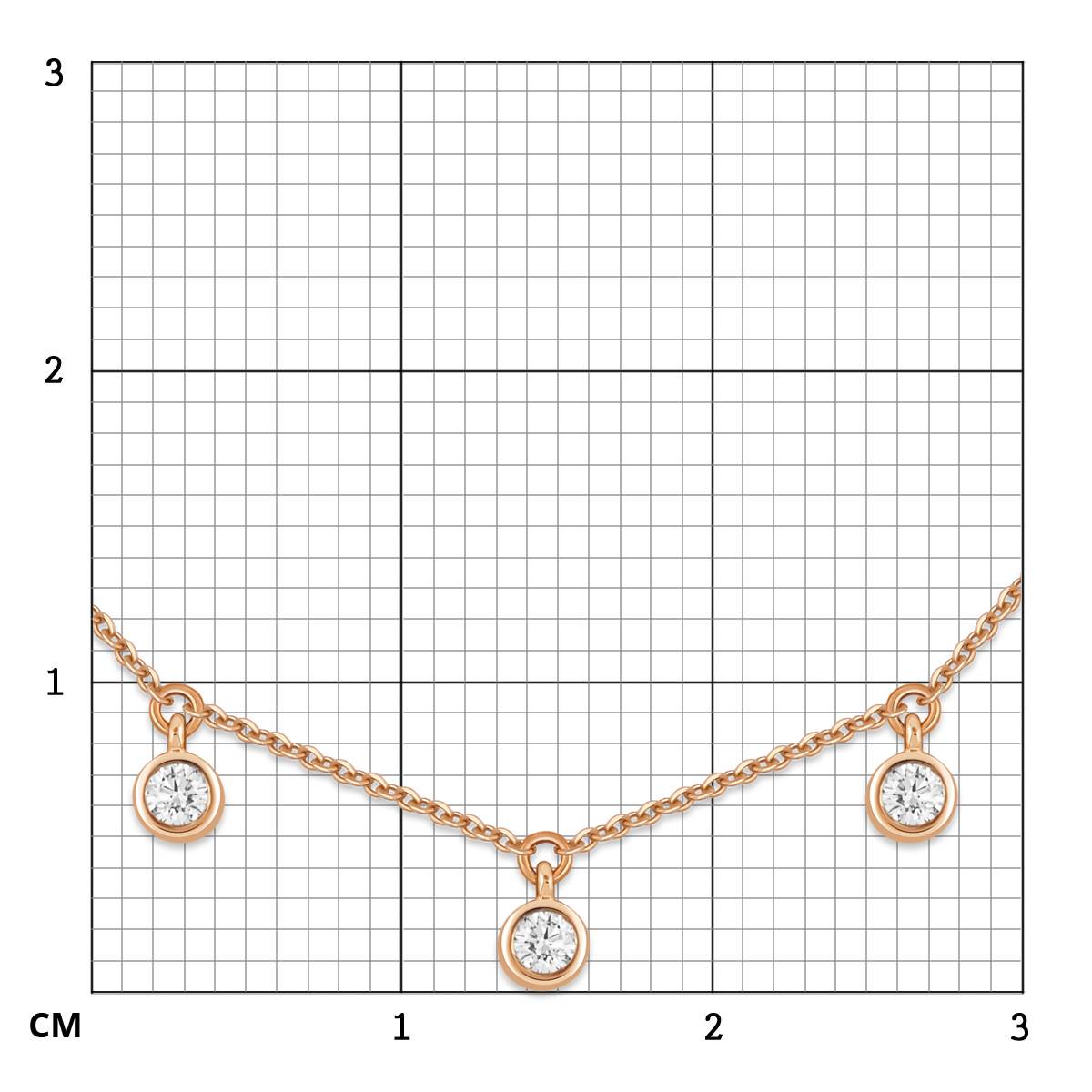 Колье из красного золота с бриллиантами (048554)