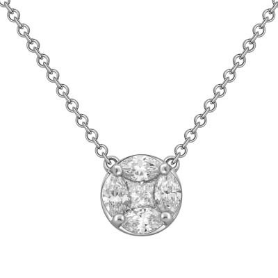 Колье из белого золота с бриллиантами &quot;Crivelli&quot; (048932)