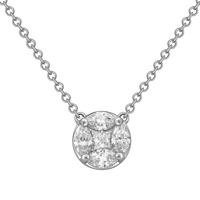 Колье из белого золота с бриллиантами 