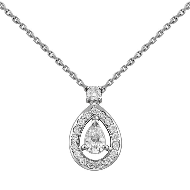 Колье из белого золота с бриллиантами (036277)