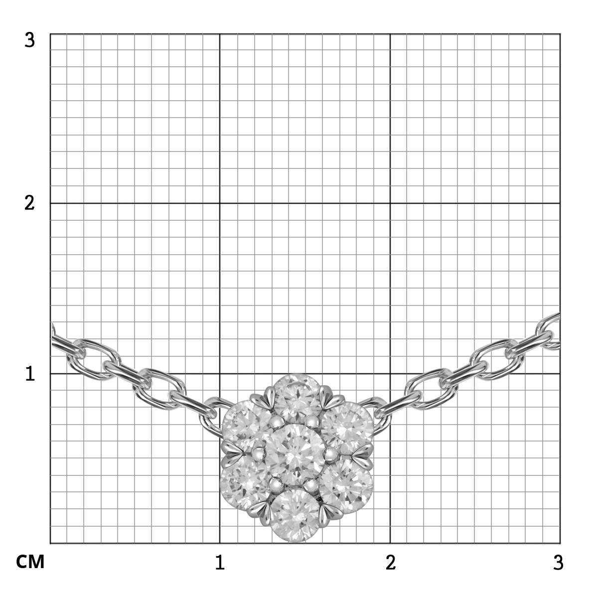 Колье из белого золота с бриллиантами (053770)