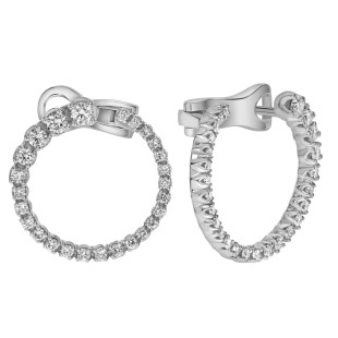 Серьги из белого золота с бриллиантами (059107)