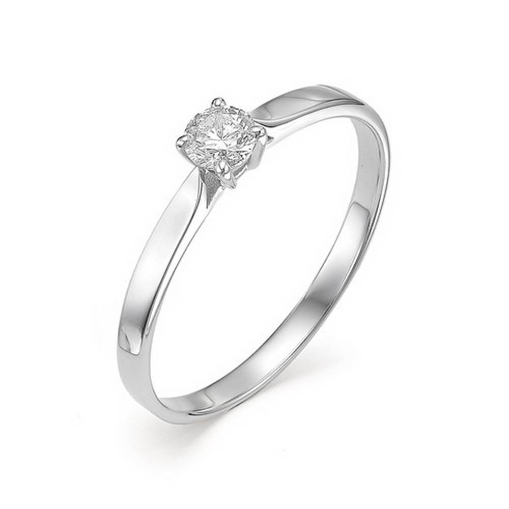 Помолвочное кольцо из белого золота с бриллиантом (030401)