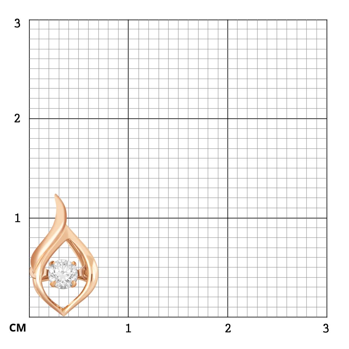 Кулон из красного золота с 