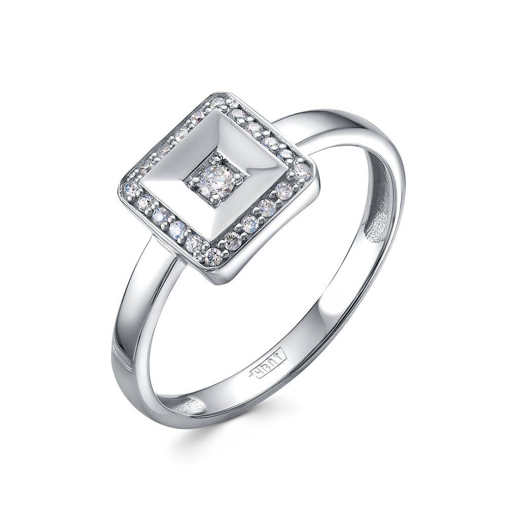 Кольцо из платины с бриллиантами (058050)