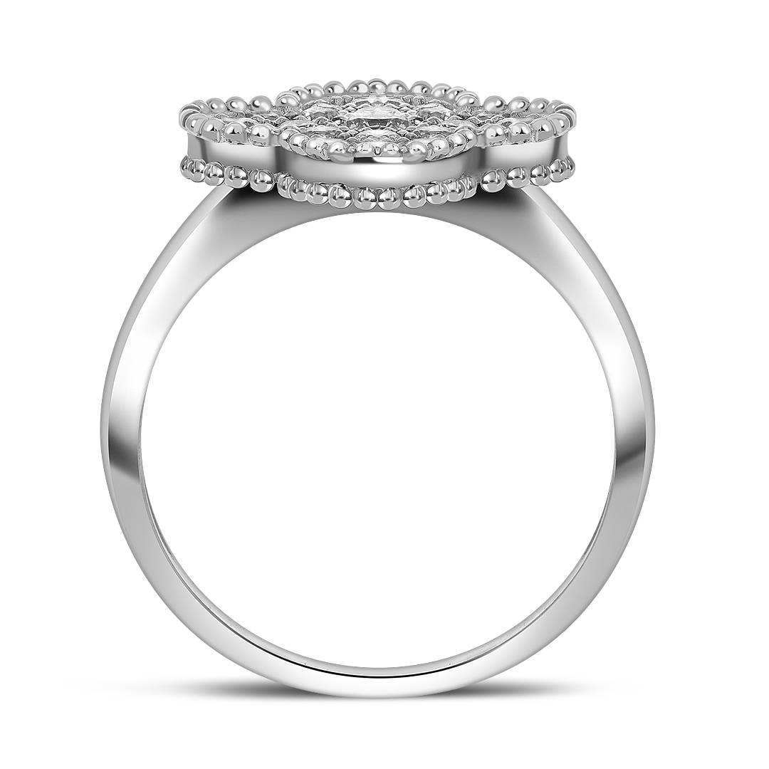 Кольцо из белого золота с бриллиантами (051300)