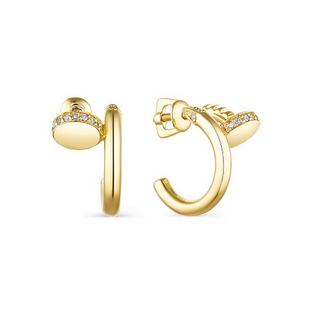 Серьги из жёлтого золота с бриллиантами (050612)
