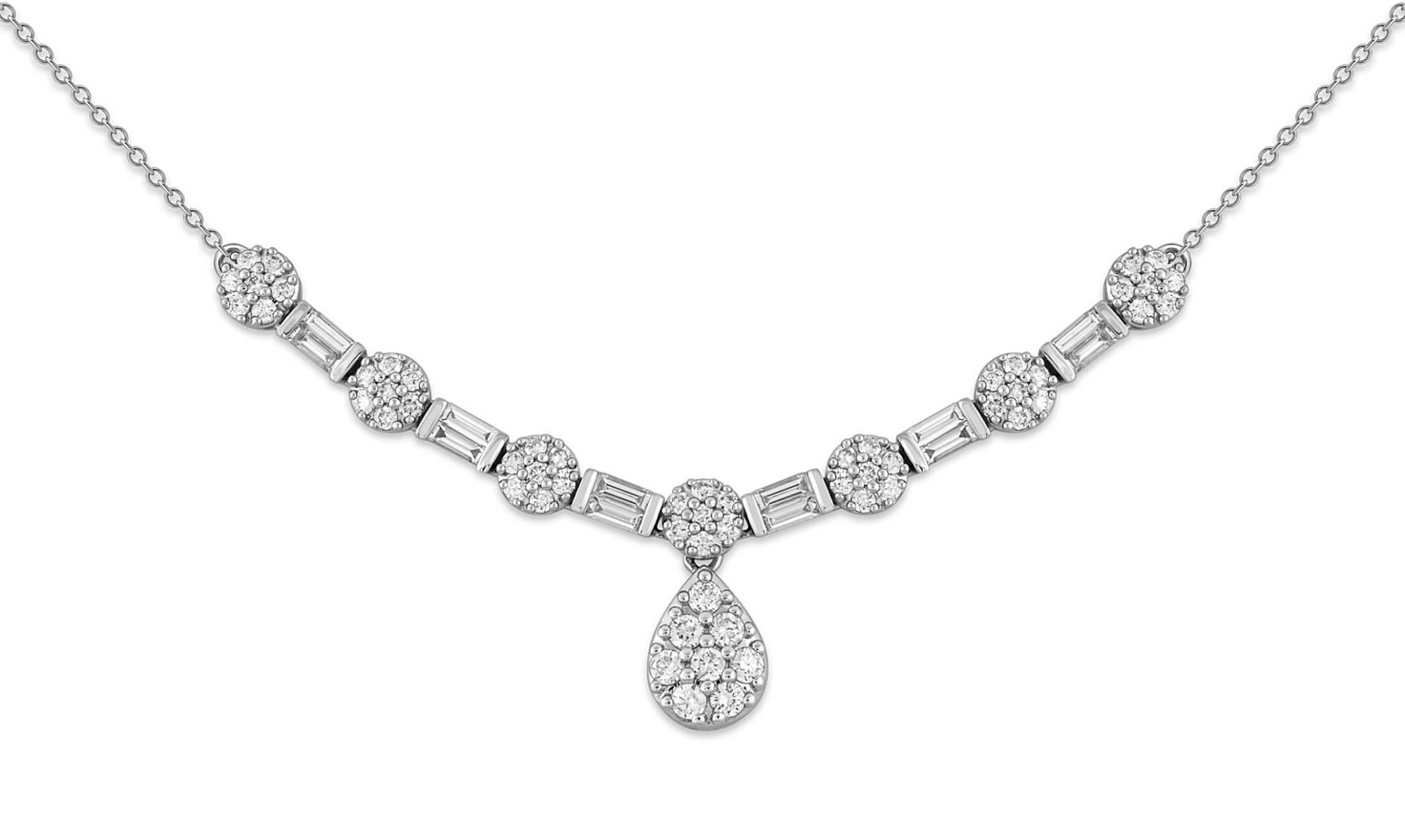 Колье из белого золота с бриллиантами (048449)