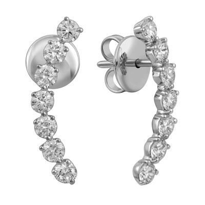 Серьги из белого золота с бриллиантами &quot;Crivelli&quot; (052625)