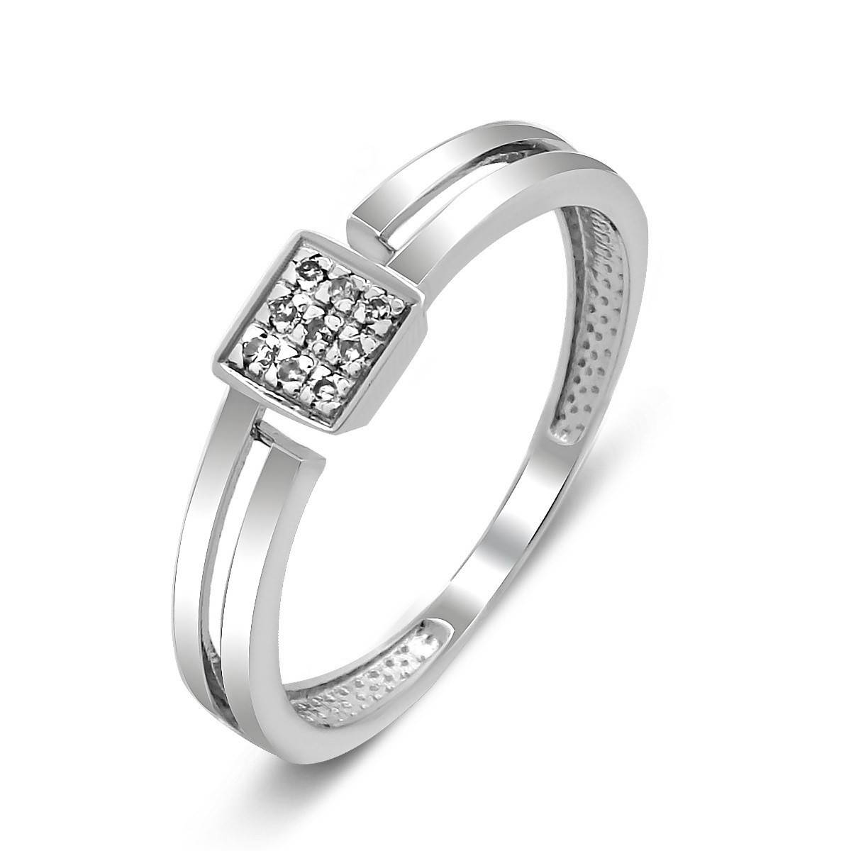 Кольцо из белого золота с бриллиантами (028518)