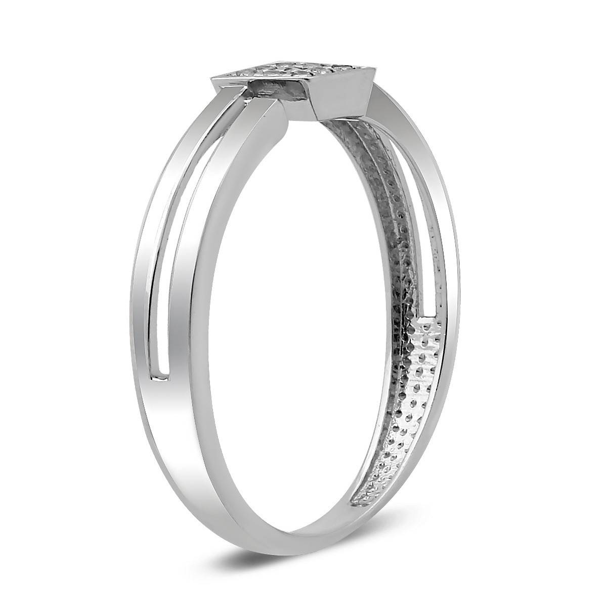 Кольцо из белого золота с бриллиантами (028518)