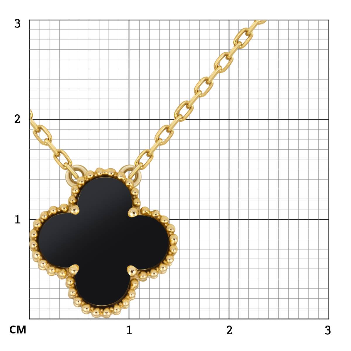 Колье из жёлтого золота с ониксом (052080)