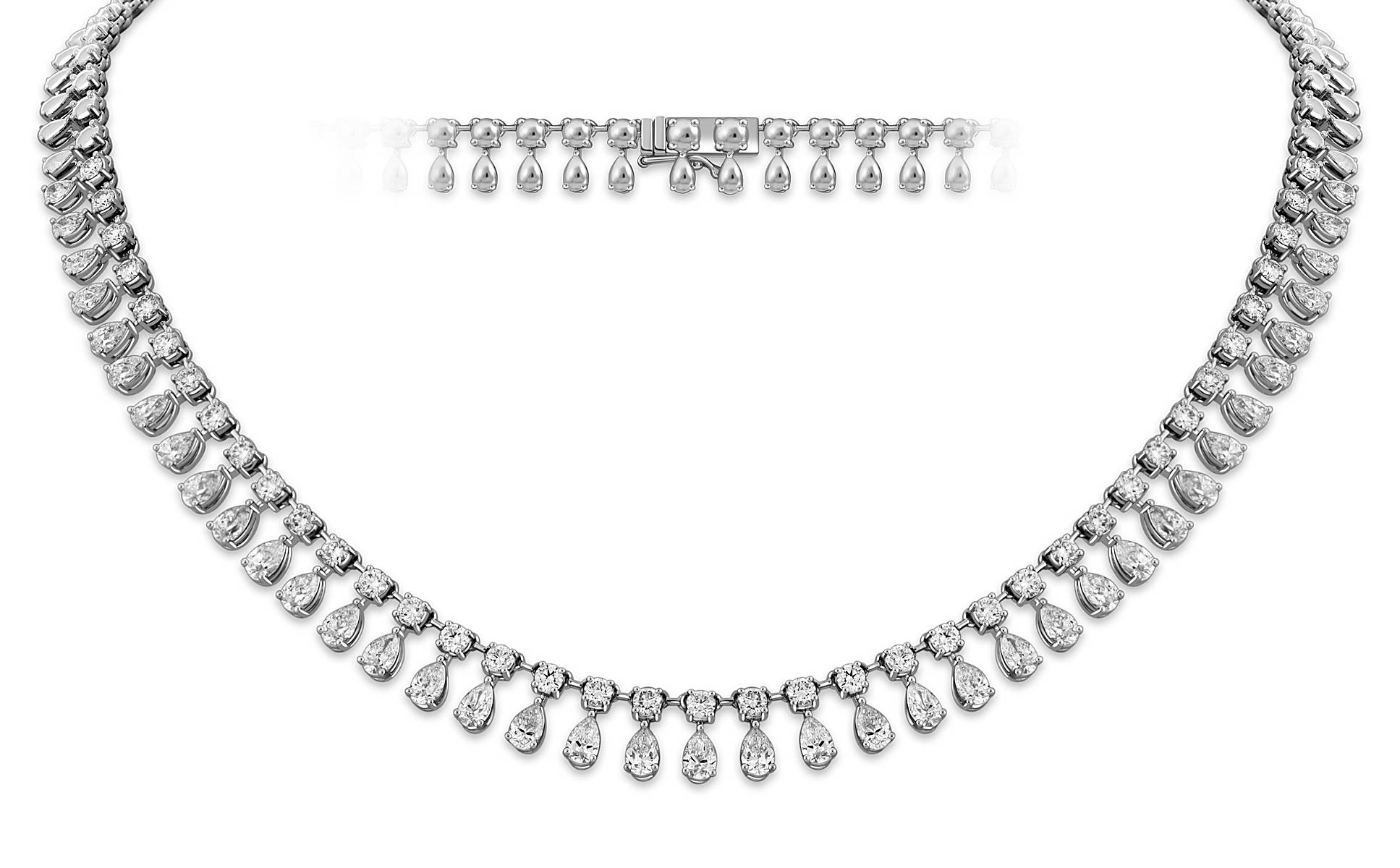 Колье из белого золота с бриллиантами (051981)