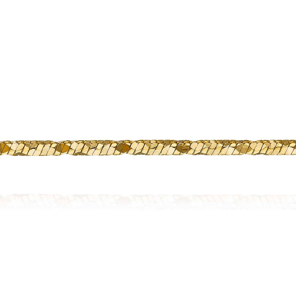 Цепь из жёлтого золота, плетение Шнурок (047318)