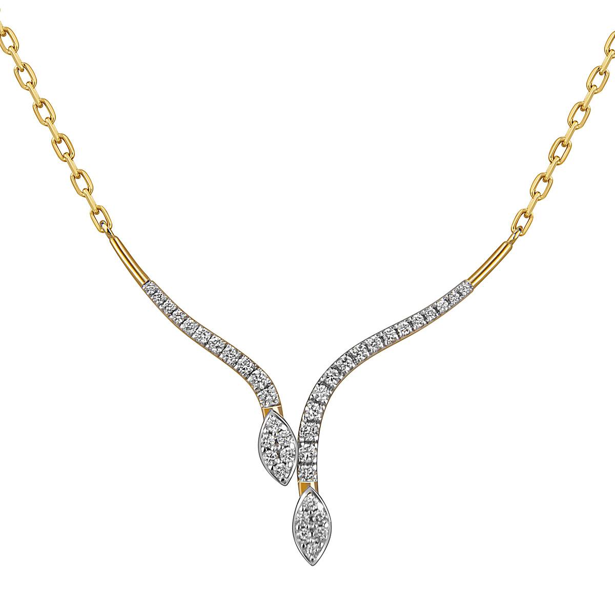 Колье из желтого золота с бриллиантами (059961)