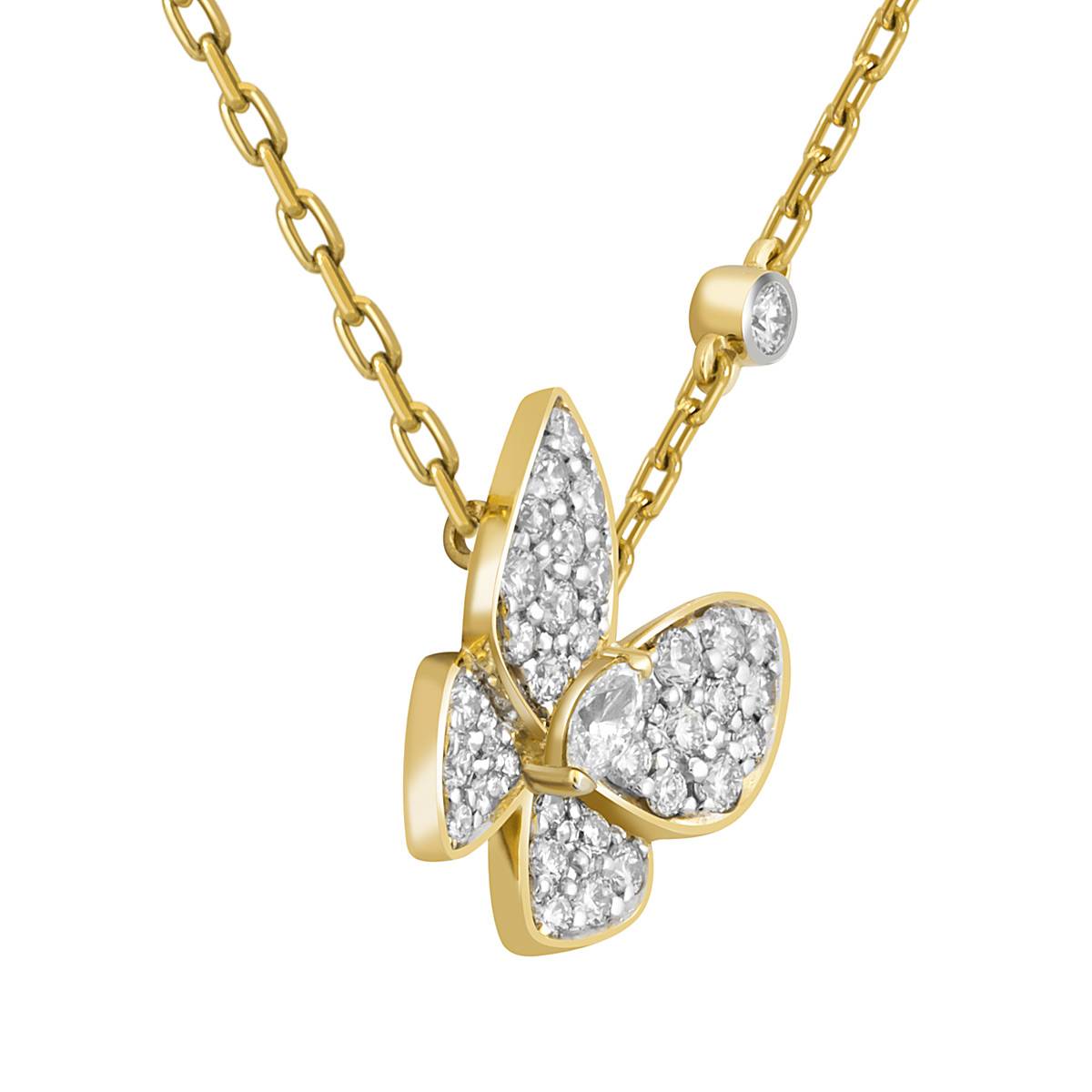 Колье из жёлтого золота с бриллиантами 