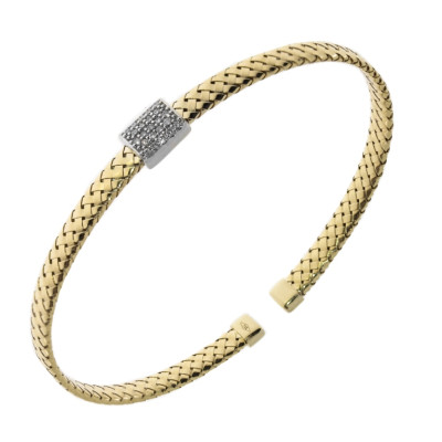 Браслет из жёлтого золота с бриллиантами (050710)