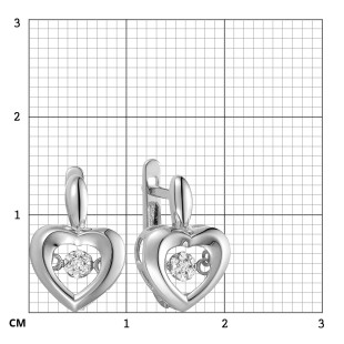 Серьги из белого золота с бриллиантами (059570)