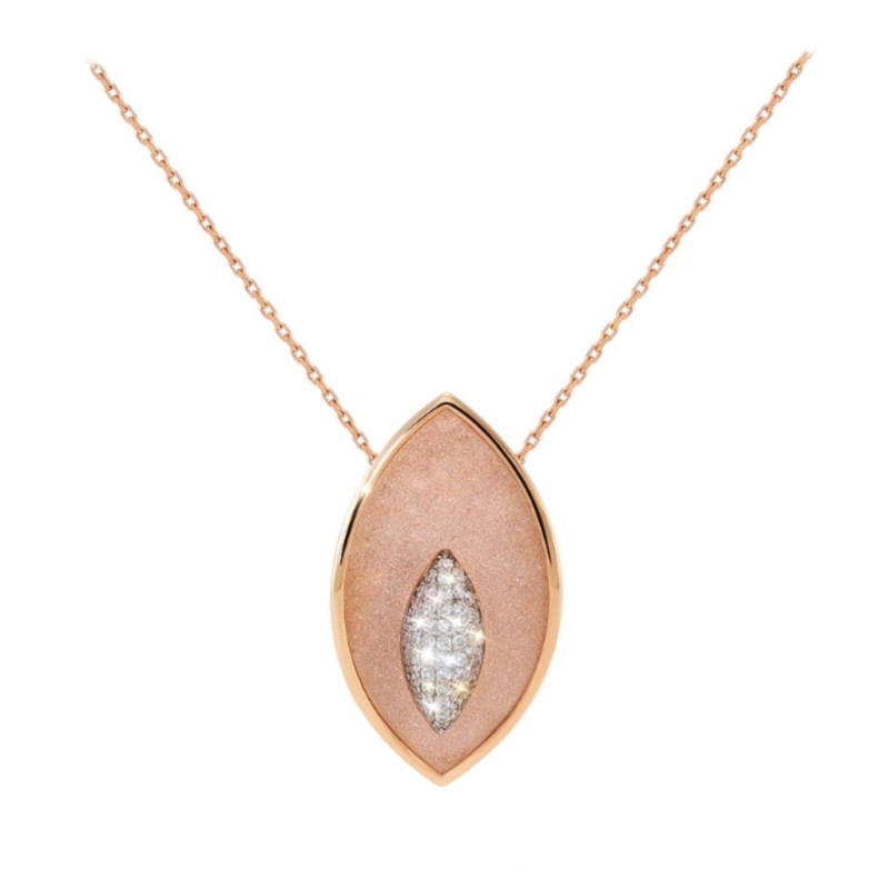 Колье из красного золота с бриллиантами (054616)