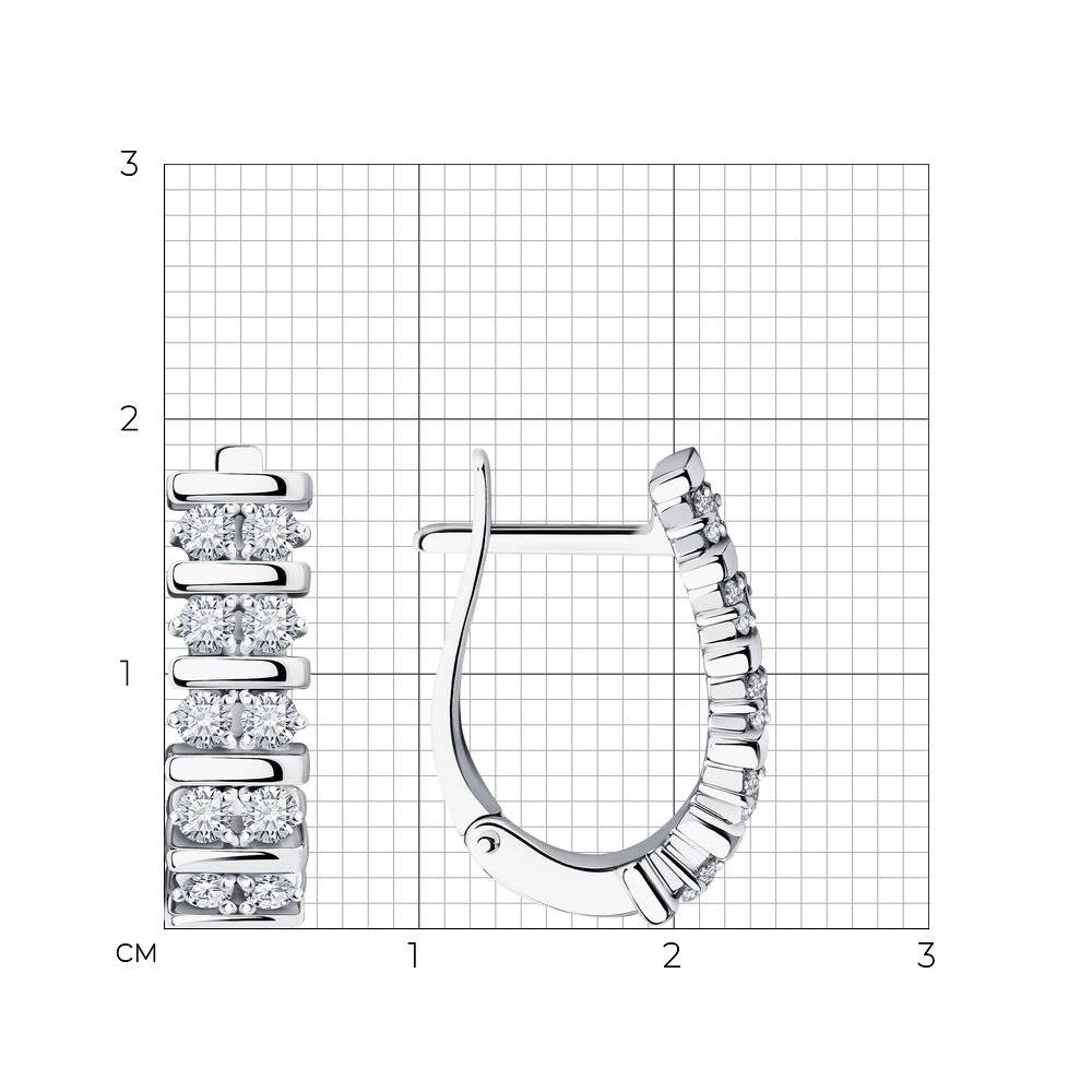 Серьги из белого золота с бриллиантами (052798)