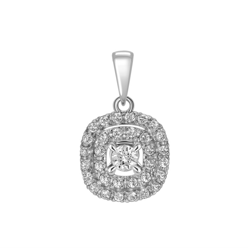 Кулон из белого золота с бриллиантами (062528)