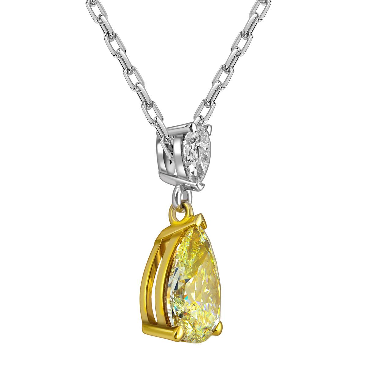 Колье из комбинированного золота с бриллиантами (062821)