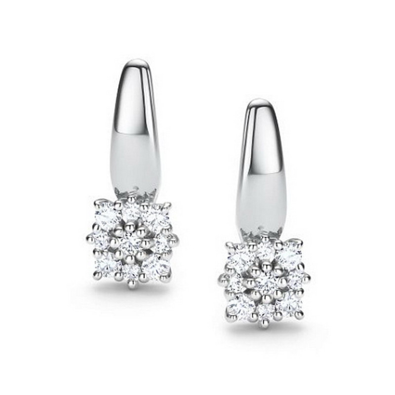 Серьги из белого золота с бриллиантами (060431)