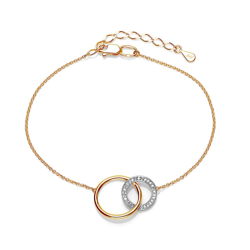 Браслет из  комбинированного золота с бриллиантами (061336)