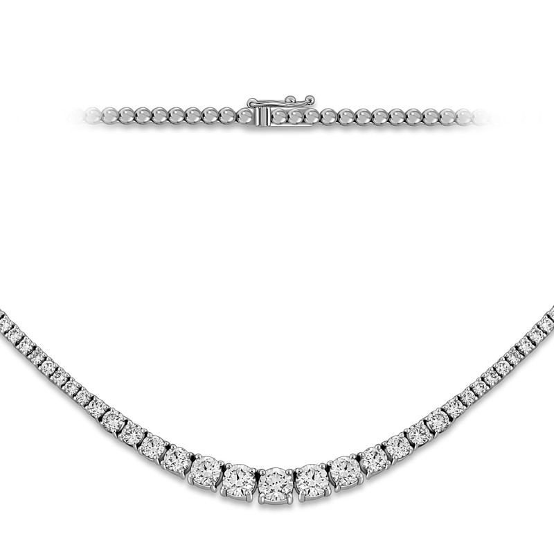 Колье из белого золота с бриллиантами (051858)