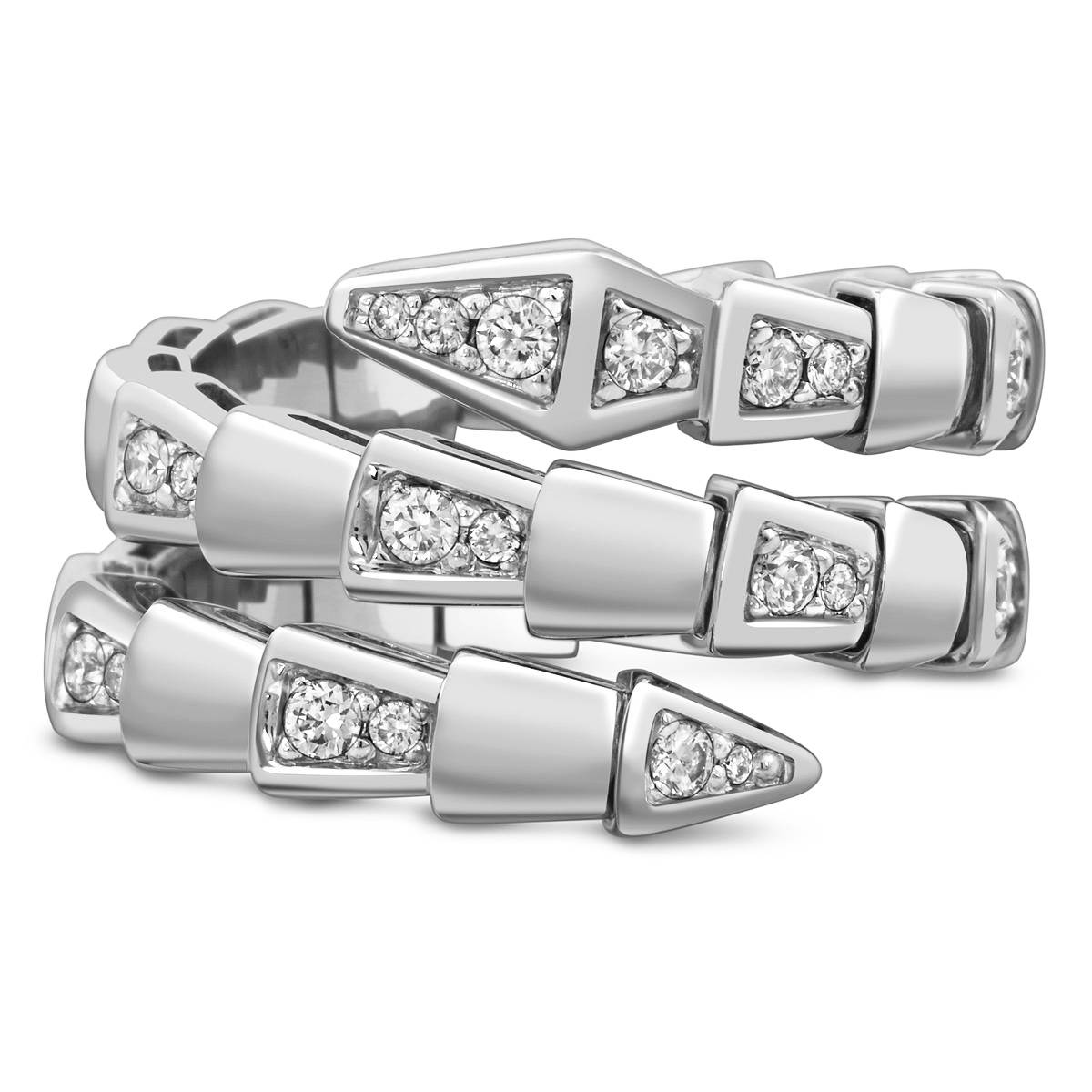 Кольцо из белого золота с бриллиантами (058540)