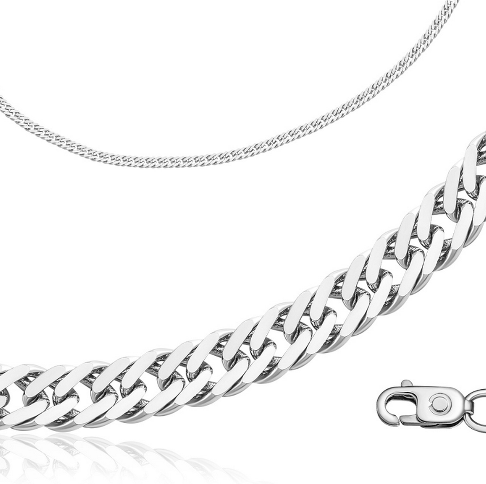 Цепь автомат из белого золота, плетение 