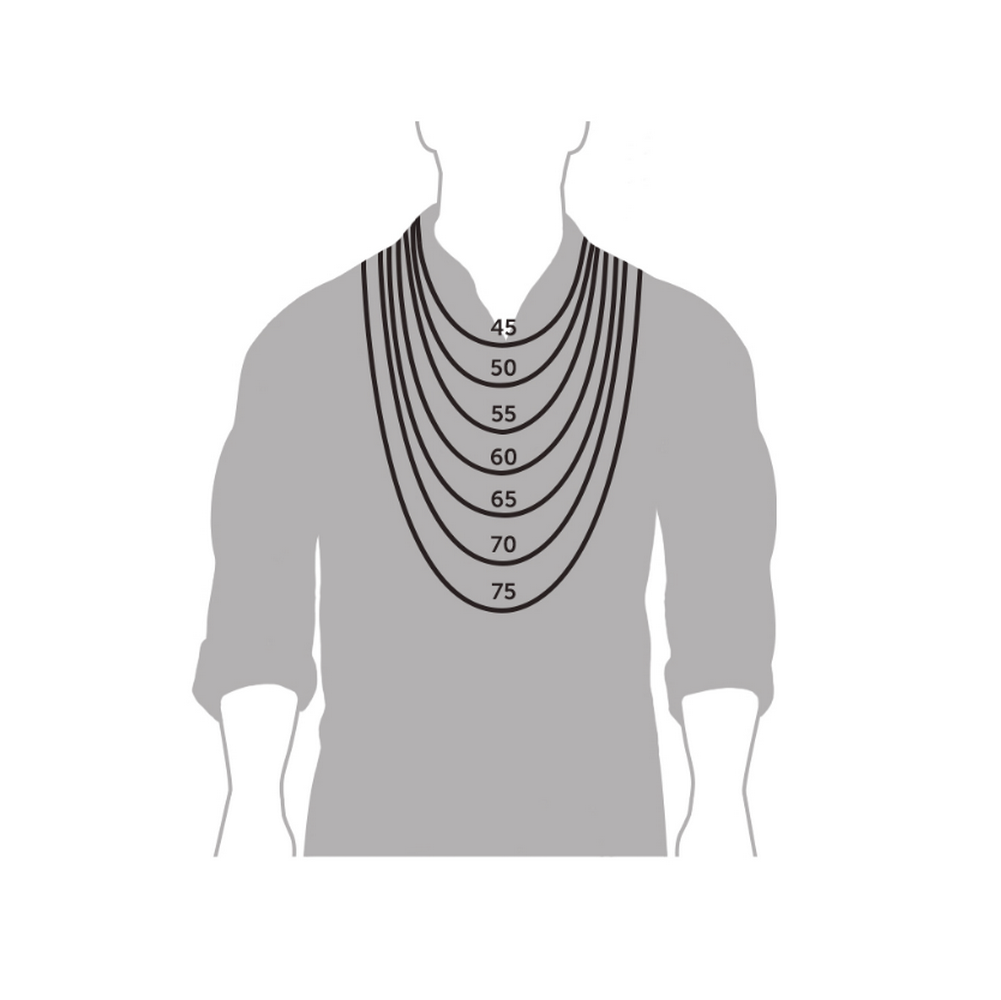 Цепь автомат из белого золота, плетение 