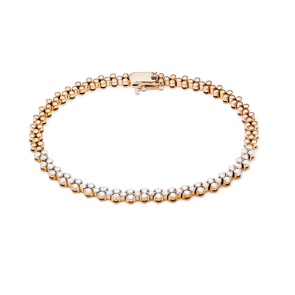 Браслет из красного золота с бриллиантами (050519)