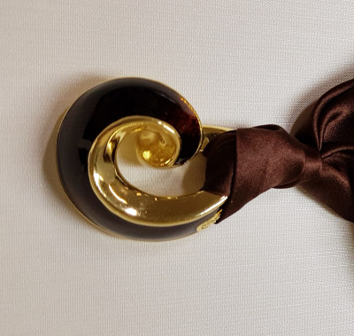 Колье из серебра с эмалью и шёлком &quot;Graziella&quot; (038695)