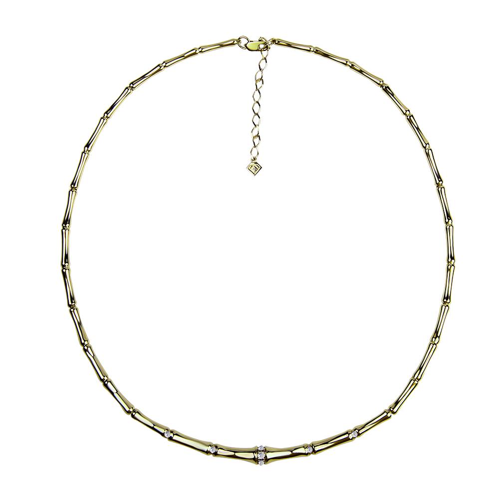 Колье из жёлтого золота с бриллиантами (058873)