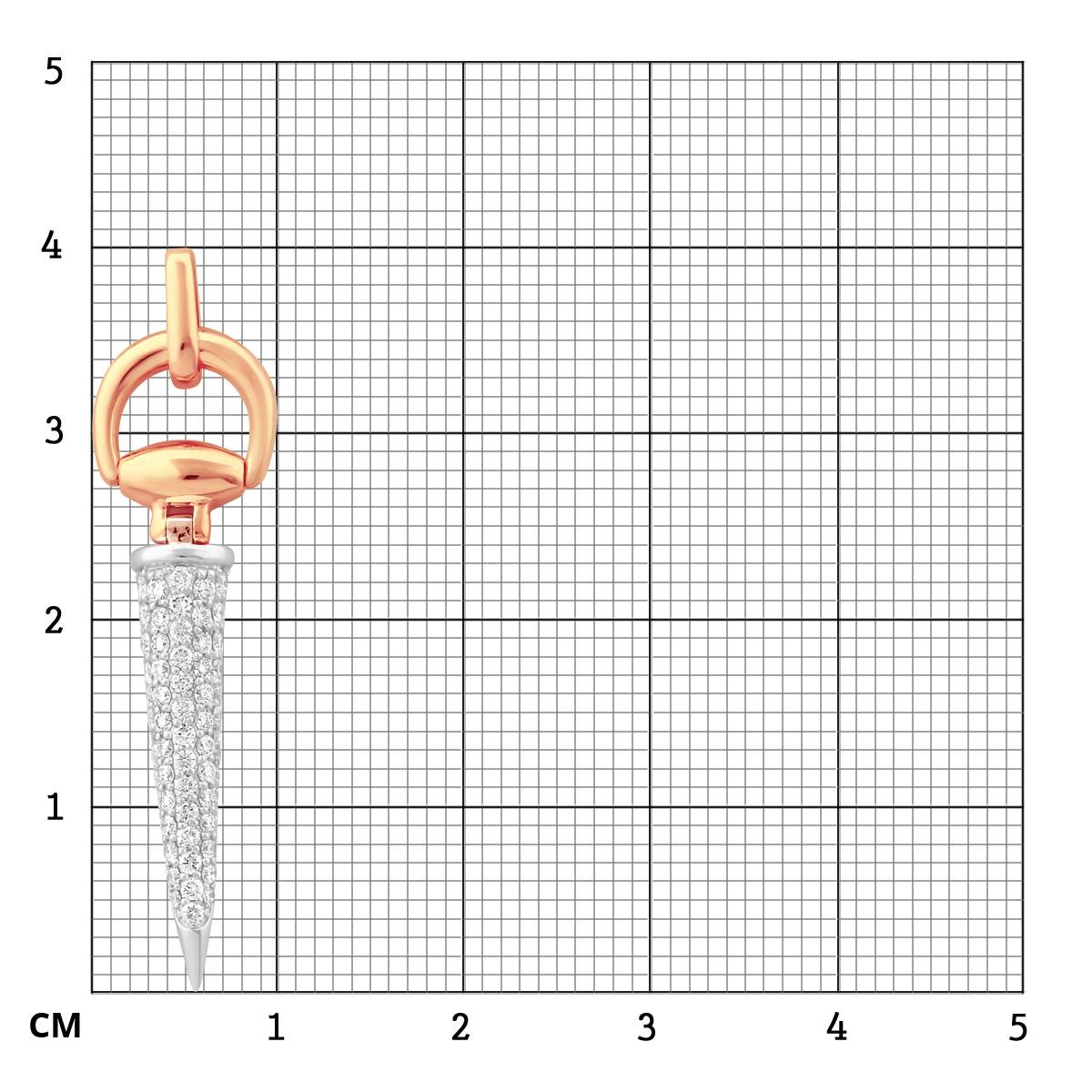 Кулон из комбинированного золота с бриллиантами (025171)