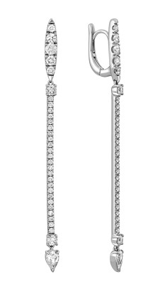 Серьги из белого золота с бриллиантами &quot;Crivelli&quot; (049098)