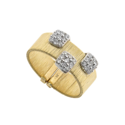Кольцо из жёлтого золота с бриллиантами (050713)